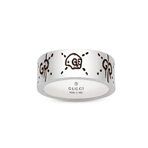 gucci ghost ring ybc455318001|Gucci Ghost 9mm Ring In Silver YBC455318001.